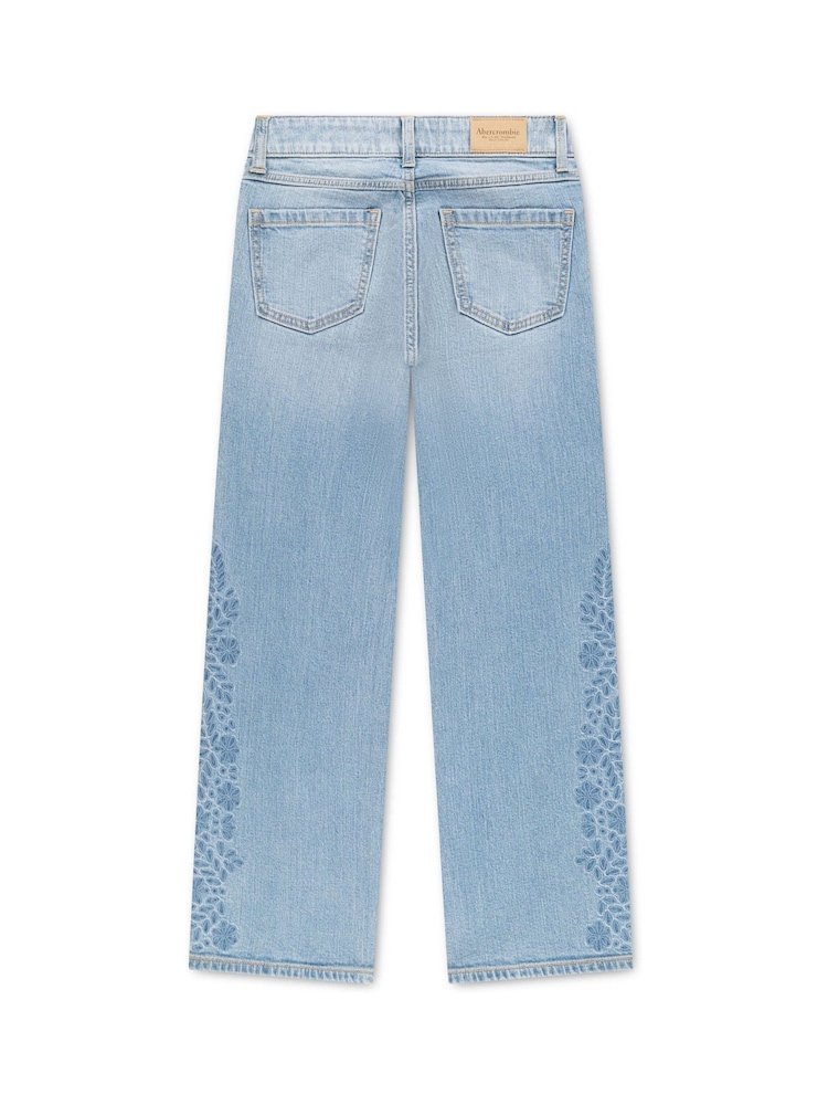 Abercrombie & Fitch Bestickte Jeans mit weitem Bein - Bild 2 von 5