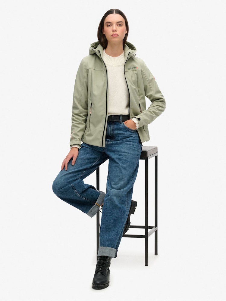 Superdry Seagrass Green Hooded Classic Trekker Jacket - Image 2 of 5