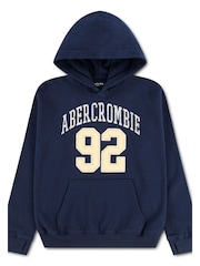Abercrombie & Fitch Blue Logo Pullover Fleece - Image 4 of 6