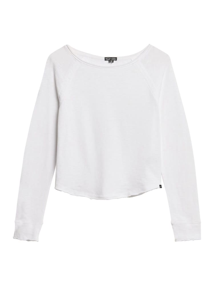 Superdry Optic Long Sleeve 100% Cotton French Terry Top - Image 5 of 5