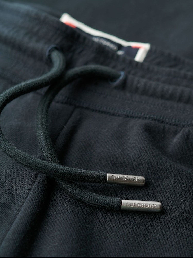 Superdry Eclipse Navy Athletic Stripe Flare 100% Cotton Joggers - Image 8 of 8