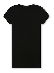 Черное двухслойное платье с логотипом DKNY - Image 3 of 3