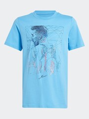 adidas Messi Football Graphic Print 100% Cotton T-Shirt - Bild 6 von 6