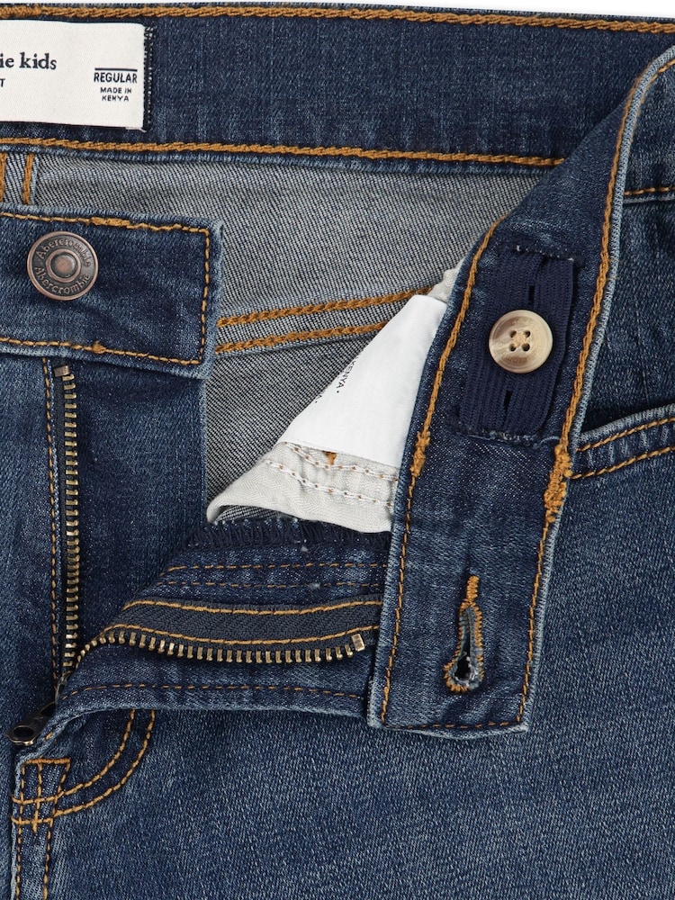 Abercrombie & Fitch Blue Straight Fit Jeans - Image 2 of 3