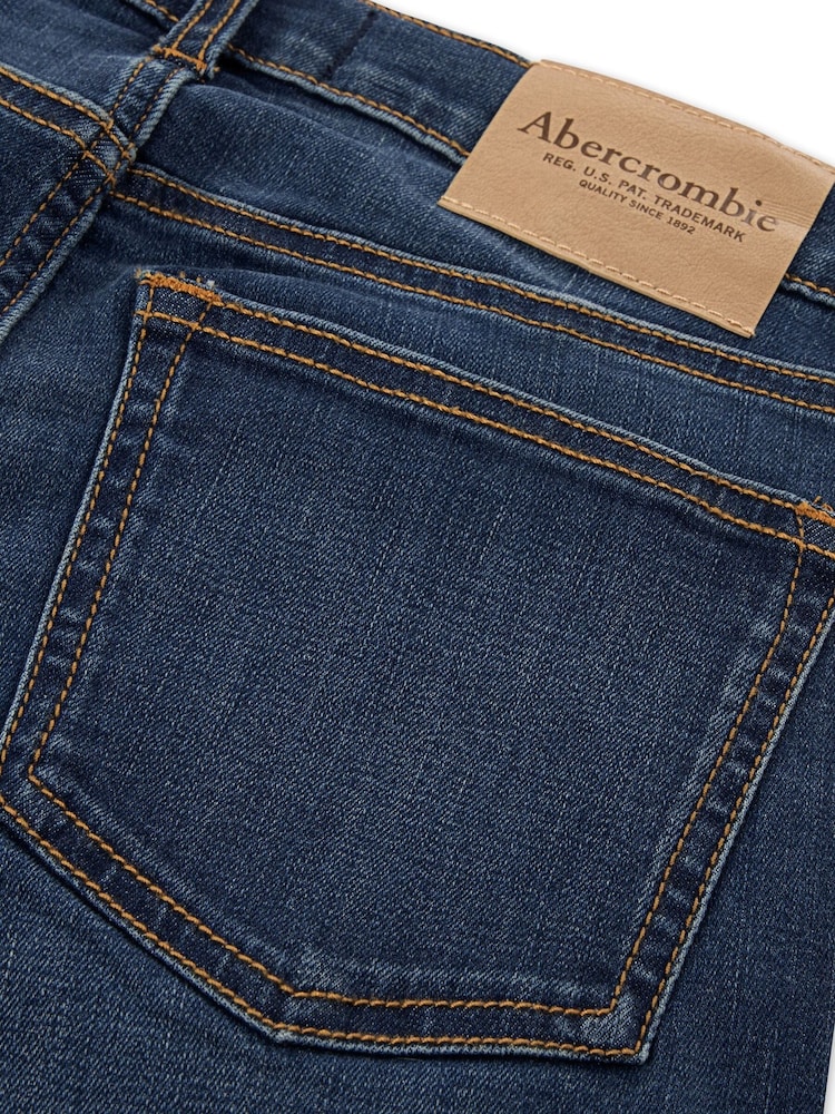 Abercrombie & Fitch Blue Straight Fit Jeans - Image 3 of 3
