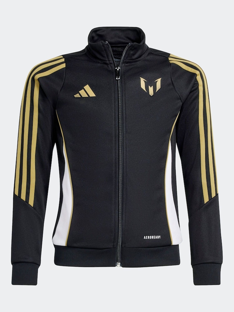 adidas Black/White Messi Tracksuit Track Top - Image 8 of 8