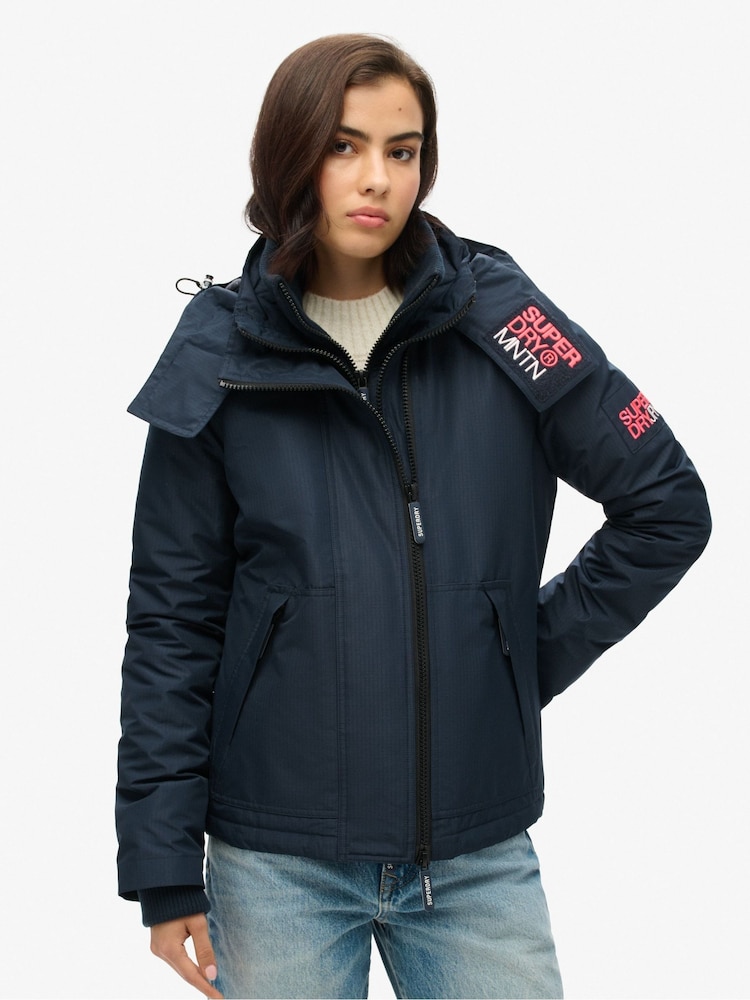 Superdry Eclipse Navy Hooded Mountain Windbreaker Jacket - Image 2 of 5
