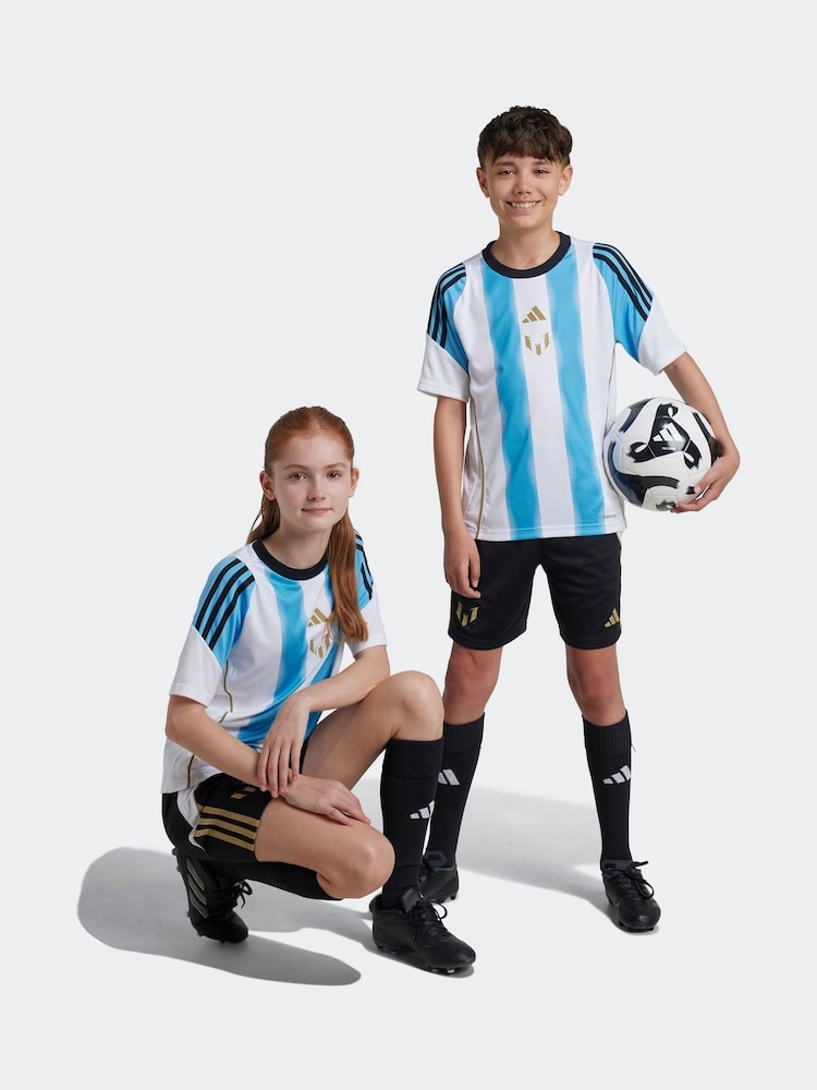 adidas Black/White Messi Training Shorts Kids - Image 1 of 8