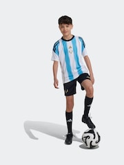 adidas Black/White Messi Training Shorts Kids - Image 5 of 8