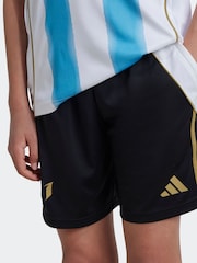 adidas Black/White Messi Training Shorts Kids - Image 6 of 8