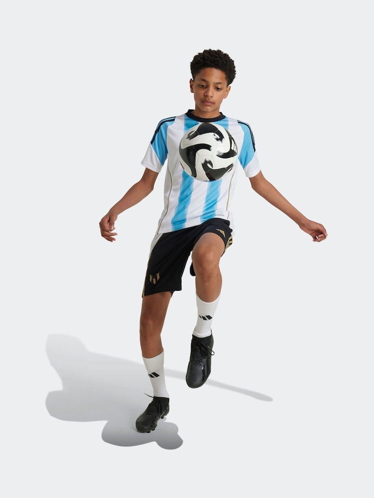 adidas Blue/White Messi Shirt - Image 5 of 9