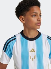 adidas Blue/White Messi Shirt - Image 6 of 9