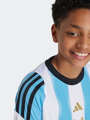 adidas Blue/White Messi Shirt - Image 7 of 9