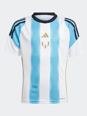 adidas Blue/White Messi Shirt - Image 8 of 9