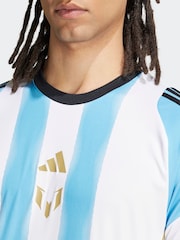 adidas Blue/White Messi Training Jersey - Image 6 of 8
