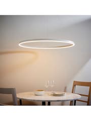 Gallery Home White Midland 1 Bulb Pendant Ceiling Light - Image 1 of 7