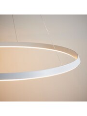 Gallery Home White Midland 1 Bulb Pendant Ceiling Light - Image 2 of 7