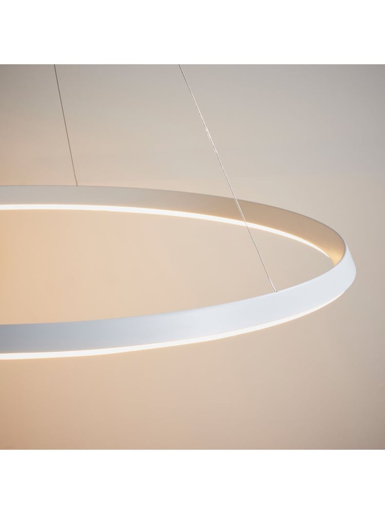 Gallery Home White Midland 1 Bulb Pendant Ceiling Light - Image 2 of 7
