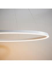 Gallery Home White Midland 1 Bulb Pendant Ceiling Light - Image 4 of 7