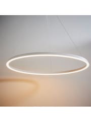 Gallery Home White Midland 1 Bulb Pendant Ceiling Light - Image 5 of 7