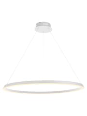 Gallery Home White Midland 1 Bulb Pendant Ceiling Light - Image 7 of 7