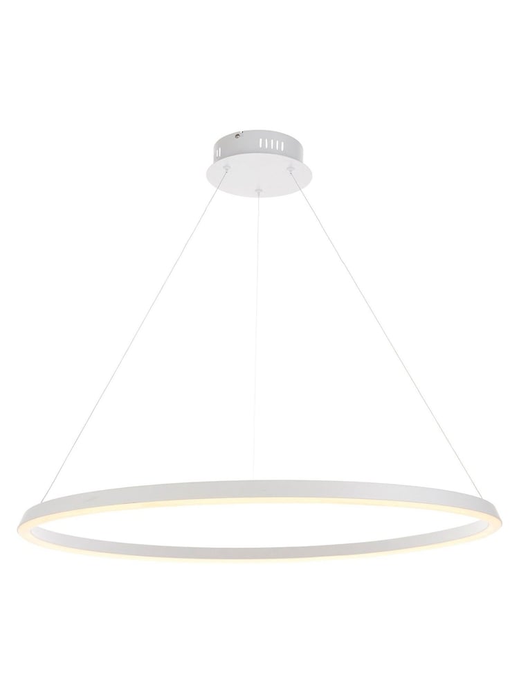 Gallery Home White Midland 1 Bulb Pendant Ceiling Light - Image 7 of 7