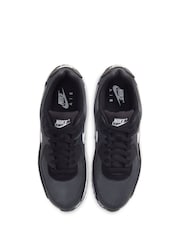 Nike Black/White Air Max 90 Trainers - Image 9 of 10