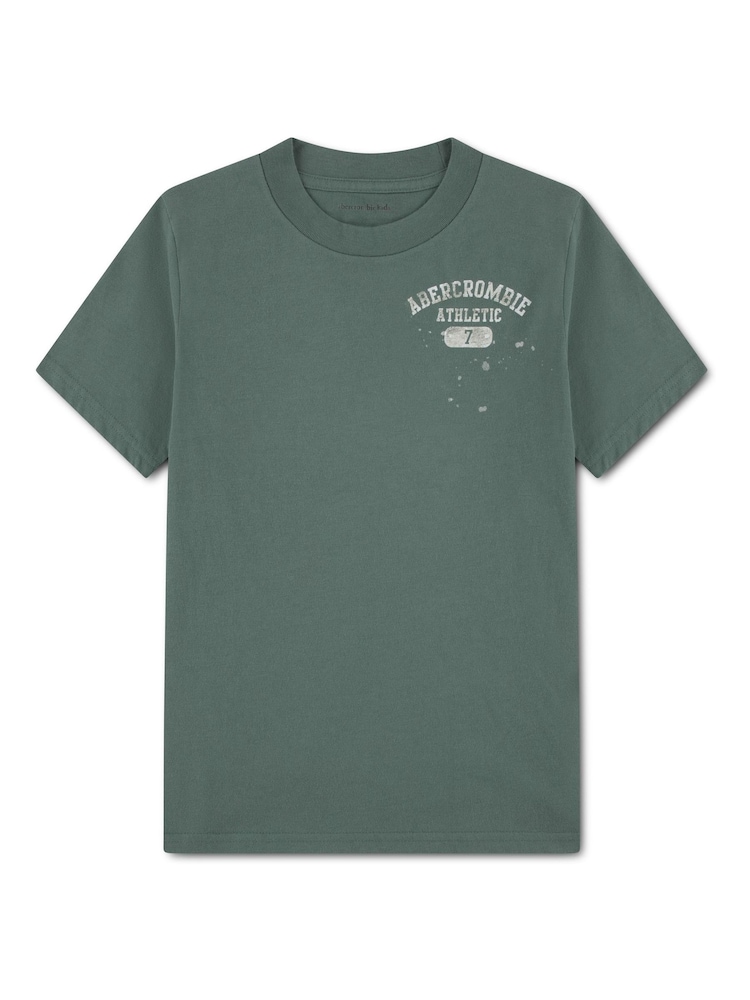 Abercrombie & Fitch Green Athletic Core Lockup T-Shirt - Image 1 of 3 Abercrombie & Fitch Green Athletic Core Lockup T-Shirt - Image 1 of 3
