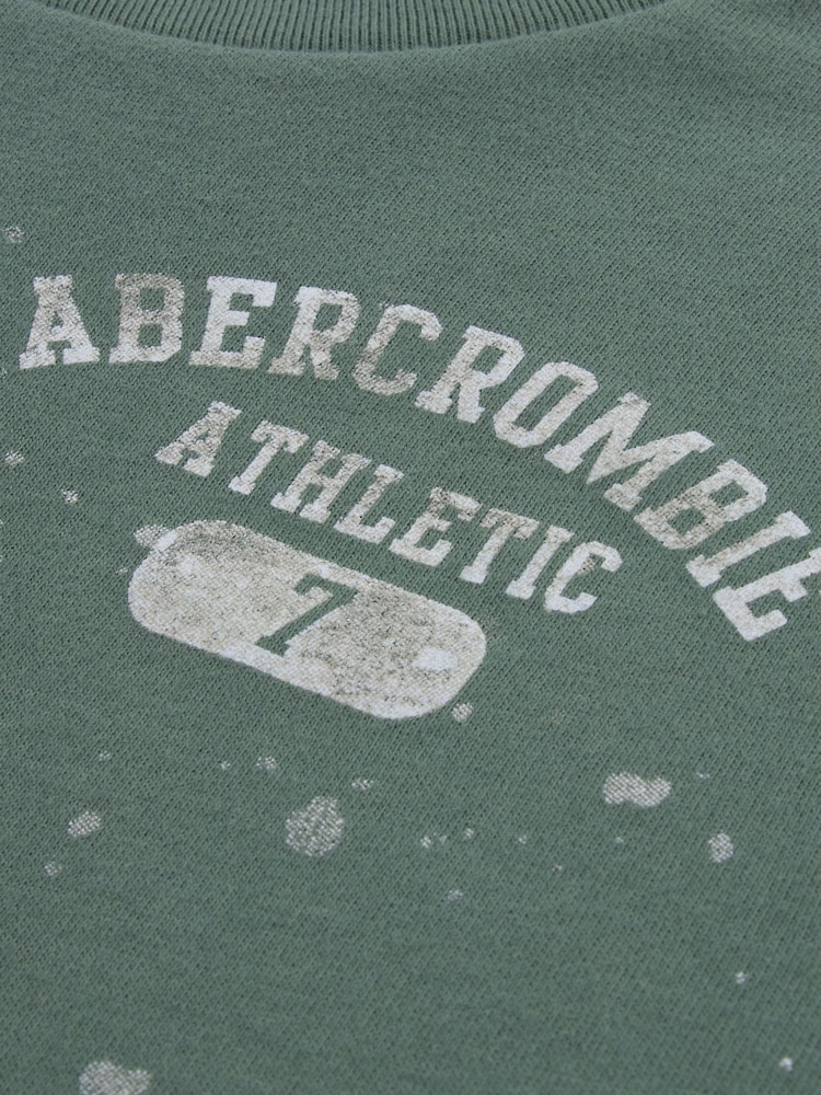 Abercrombie & Fitch Green Athletic Core Lockup T-Shirt - Image 3 of 3 Abercrombie & Fitch Green Athletic Core Lockup T-Shirt - Image 3 of 3