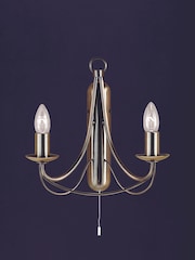 Searchlight Brass Candella 2 Light Wall Bracket - Image 1 of 1