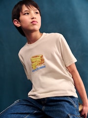 Abercrombie & Fitch Cream Grilled Cheese T-Shirt - Image 2 of 6