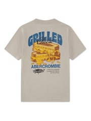 Abercrombie & Fitch Cream Grilled Cheese T-Shirt - Image 4 of 6