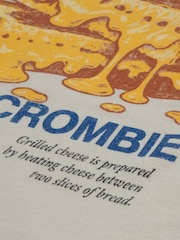 Abercrombie & Fitch Cream Grilled Cheese T-Shirt - Image 6 of 6