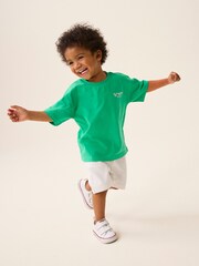 Jade Green Simple 100% Cotton Short Sleeve T-Shirt (3mths-7yrs) - Image 2 of 6