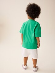 Jade Green Simple 100% Cotton Short Sleeve T-Shirt (3mths-7yrs) - Image 3 of 6