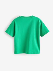 Jade Green Simple 100% Cotton Short Sleeve T-Shirt (3mths-7yrs) - Image 5 of 6