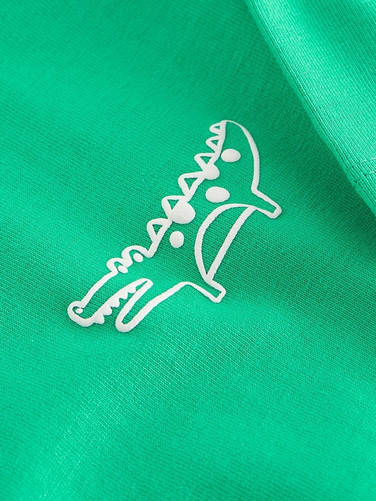 Jade Green Simple 100% Cotton Short Sleeve T-Shirt (3mths-7yrs) - Image 6 of 6