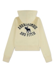 Abercrombie & Fitch Yellow Graphic Full Zip Hoodie - Image 2 of 4