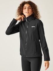 Regatta Black Shower Resistant Connie V Softshell Jacket - Image 1 of 6