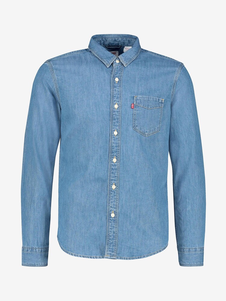 Levi's® Denim Light Wash Sunset 1 Pocket Slim Fit Shirt - Image 4 of 4