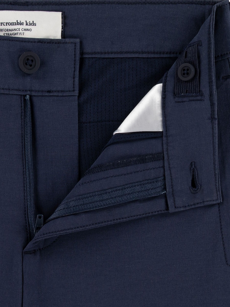Abercrombie & Fitch Blue Performance Chino Trousers - Image 4 of 4 Abercrombie & Fitch Blue Performance Chino Trousers - Image 4 of 4