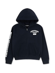 Gris - Sudadera con capucha y cremallera completa Abercrombie & Fitch Y2K - Imagen 1 de 4
