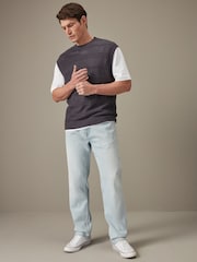 Moder belilo - Raven kroj - Vintage Wash denim kavbojke - Slika 3 iz 11