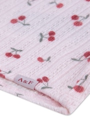 Abercrombie & Fitch Pink Rosette Pointelle T-Shirt - Image 9 of 9