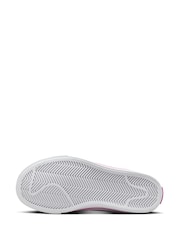 Nike White/Pink Junior Court Legacy Trainers - Image 7 of 9