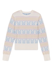 Crema - Suéter de cuello redondo con intarsia de Abercrombie & Fitch - Imagen 1 de 3