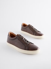 Brown Leather Trainers - Image 2 of 7