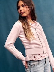 Abercrombie & Fitch Pink Graphic Full Zip Hoodie - Image 1 of 7