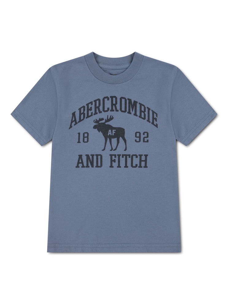Abercrombie & Fitch Blue Moose Lockup T-Shirt - Image 1 of 3 Abercrombie & Fitch Blue Moose Lockup T-Shirt - Image 1 of 3