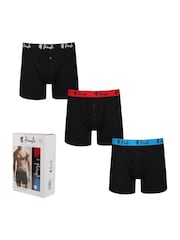 Pringle Dark Black Button Fly 3 Pack  Boxers - Image 2 of 4